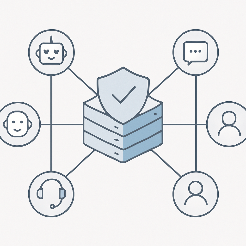 AIエージェント・プロキシサービスの概念図